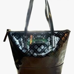 Kate Spade Glossy Black Heart Tote